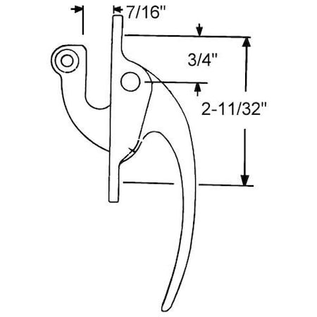 Strybuc Lower Cam Handle White Bronze 900-8977